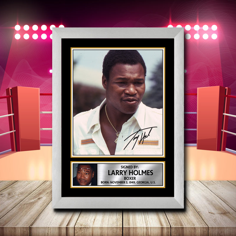 Larry Holmes Printed Signature Boxing Star Poster Print Framed Wall Art Gift – Larry Holmes Printed Signature Boxing Star Poster Print