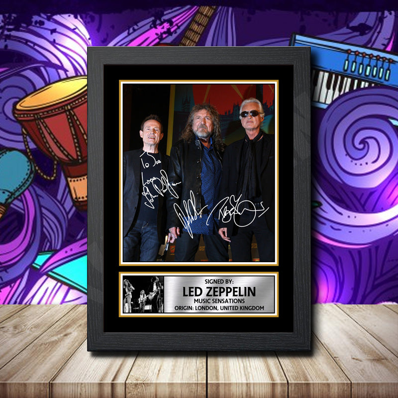 Led Zeppelin 2 Printed Signature Rock-Bands Star Poster Print Framed Wall Art Gift – Led Zeppelin 2 Printed Signature Rock-Bands Star Poster Print