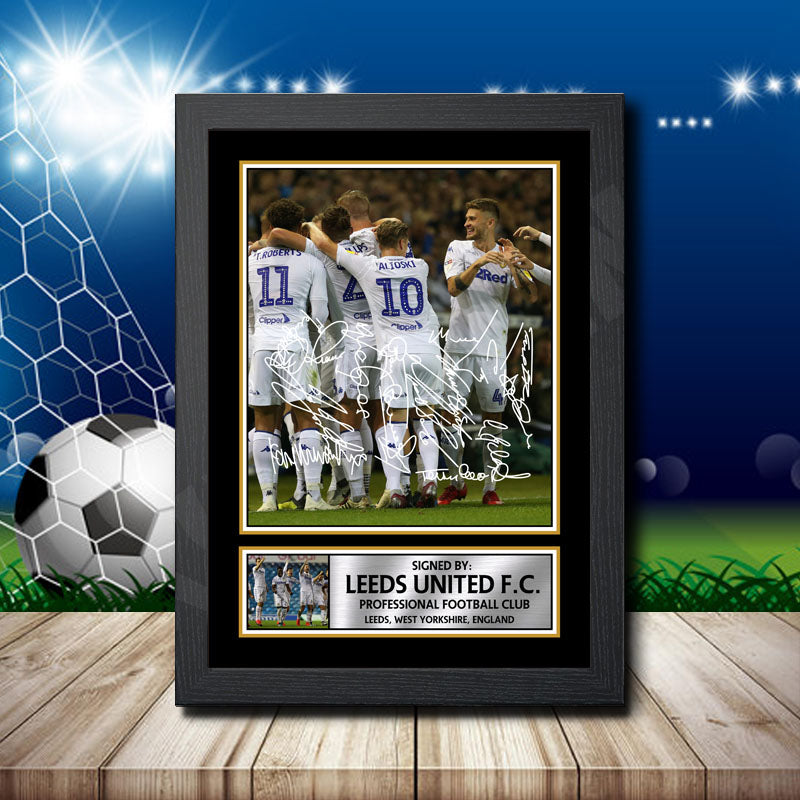 Leeds United Fc 2 Printed Signature Footballers Star Poster Print Framed Wall Art Gift β Leeds United Fc 2 Printed Signature Footballers Star Poster Print