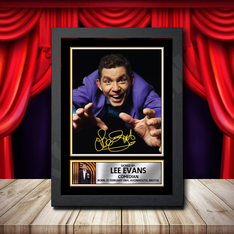 Lee Evans Printed Signature Comedy Star Poster Print Framed Wall Art Gift β Lee Evans Printed Signature Comedy Star Poster Print