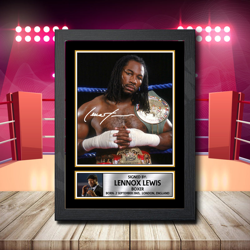 Lennox Lewis 2 Printed Signature Boxing Star Poster Print Framed Wall Art Gift – Lennox Lewis 2 Printed Signature Boxing Star Poster Print