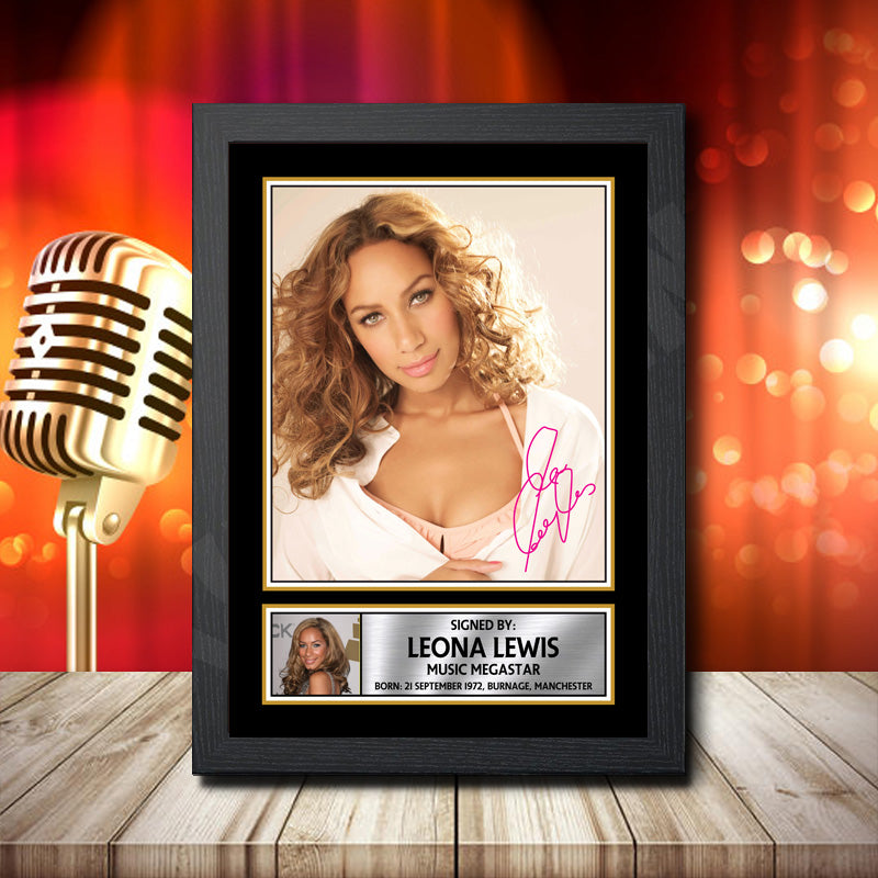 Leona Lewis 2 – Printed Signature Music Star Print – Leona Lewis 2