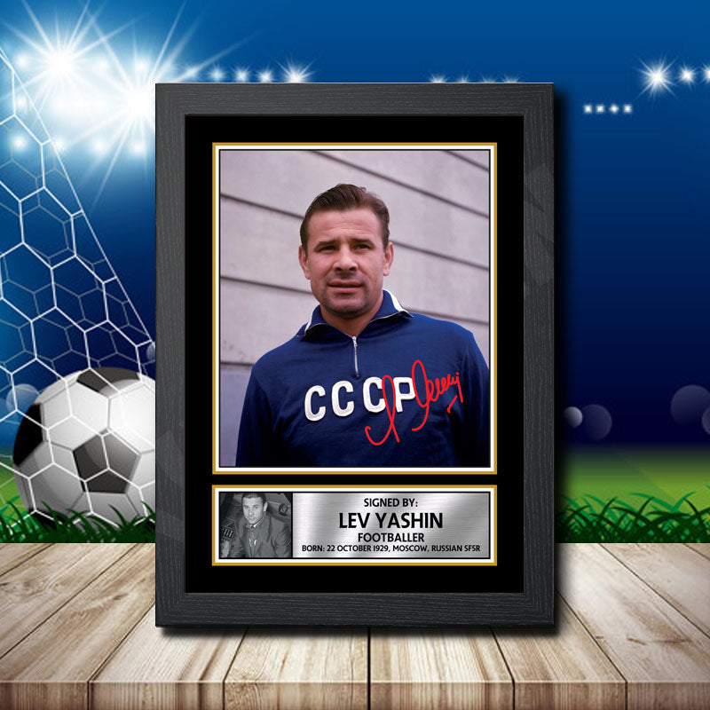 Lev Yashin 2 Printed Signature Footballers Star Poster Print Framed Wall Art Gift – Lev Yashin 2 Printed Signature Footballers Star Poster Print