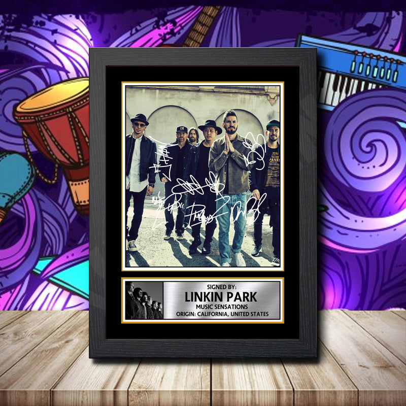 Linkin Park 1 Printed Signature Rock-Bands Star Poster Print Framed Wall Art Gift – Linkin Park 1 Printed Signature Rock-Bands Star Poster Print