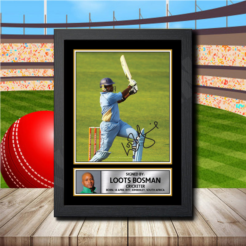 Loots Bosman 2 Printed Signature Cricket Star Poster Print Framed Wall Art Gift – Loots Bosman 2 Printed Signature Cricket Star Poster Print