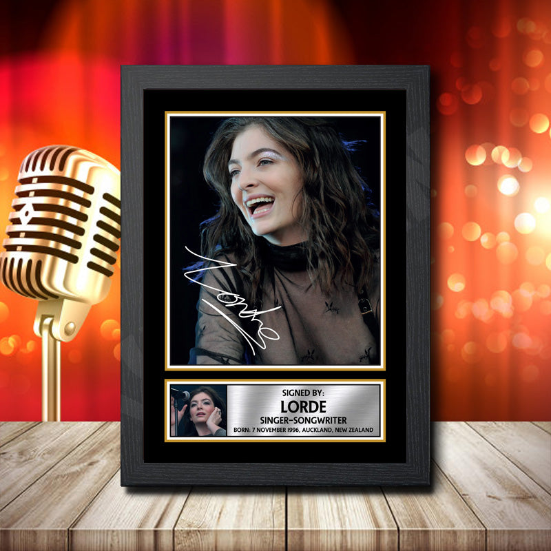 Lorde 1 – Printed Signature Music Star Print – Lorde 1