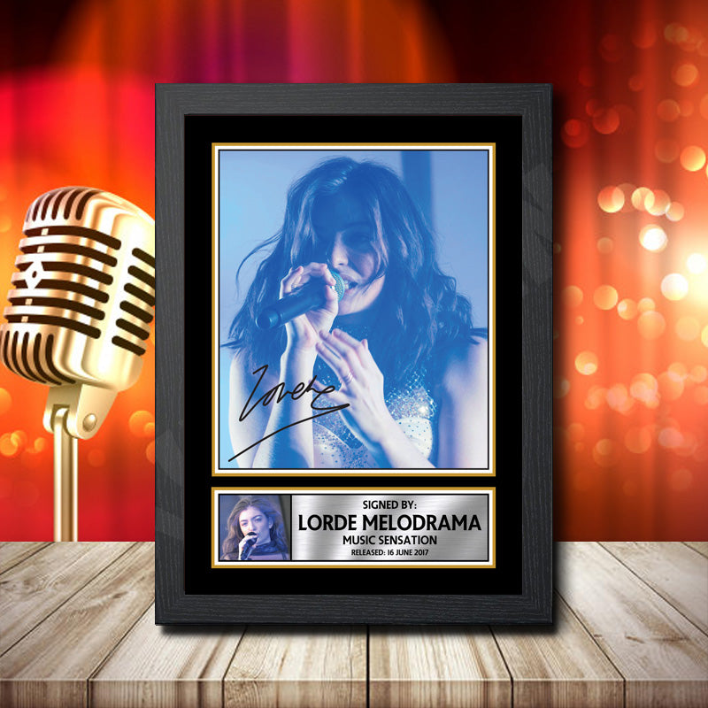 Lorde Melodrama 1 – Printed Signature Music Star Print – Lorde Melodrama 1
