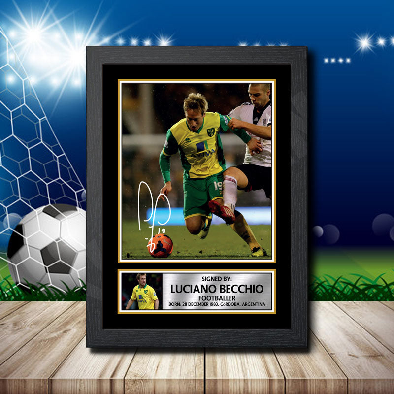 Luciano Becchio 2 Printed Signature Footballers Star Poster Print Framed Wall Art Gift – Luciano Becchio 2 Printed Signature Footballers Star Poster Print