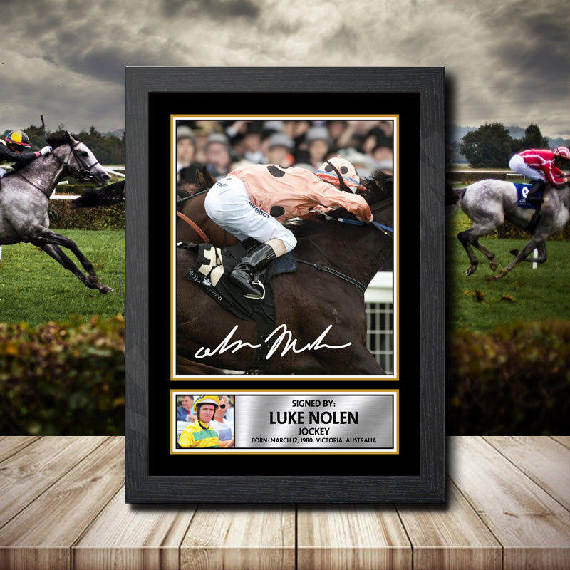 Luke Nolen Printed Signature Horse-Racing Star Poster Print Framed Wall Art Gift – Luke Nolen Printed Signature Horse-Racing Star Poster Print