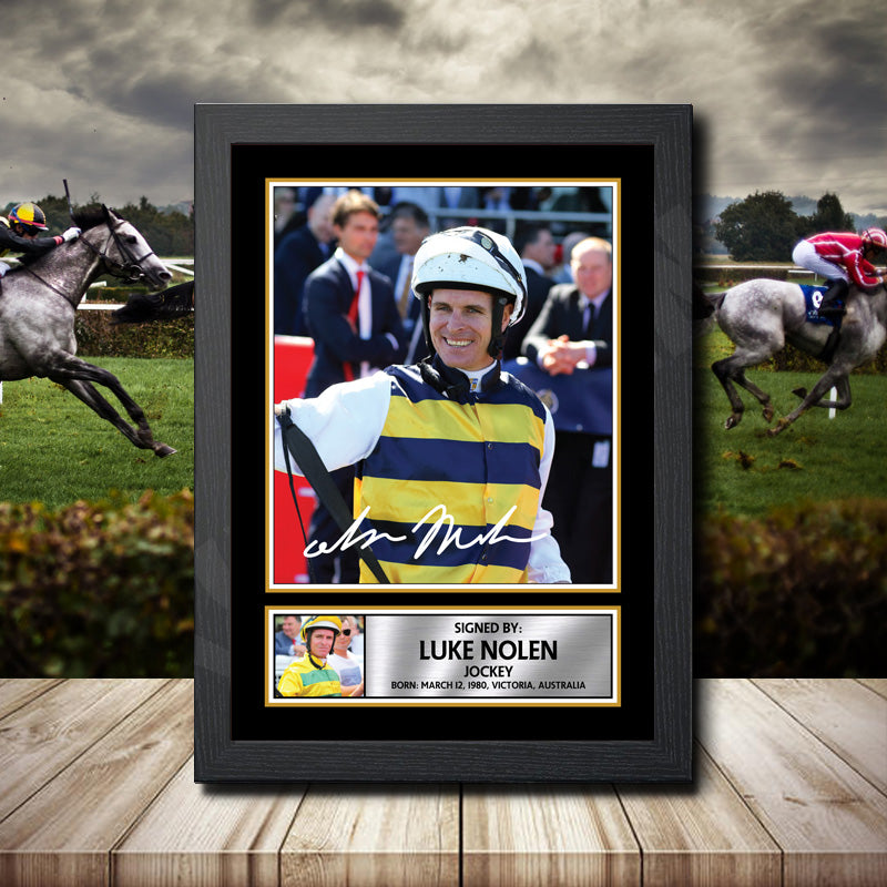 Luke Nolen 2 Printed Signature Horse-Racing Star Poster Print Framed Wall Art Gift β Luke Nolen 2 Printed Signature Horse-Racing Star Poster Print