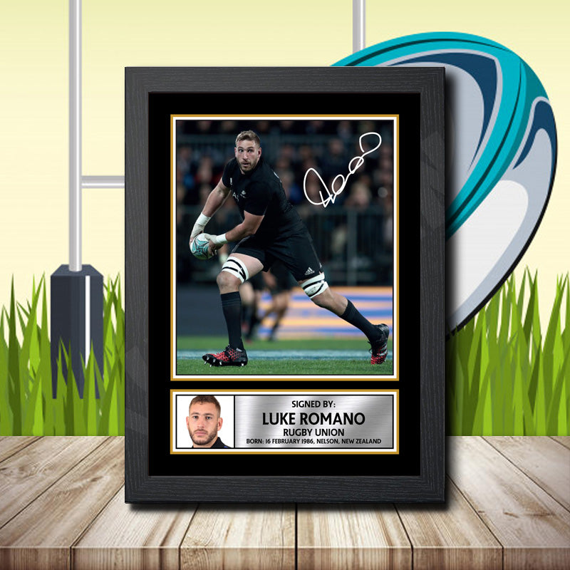 Luke Romano 2 Printed Signature Rugby Star Poster Print Framed Wall Art Gift – Luke Romano 2 Printed Signature Rugby Star Poster Print