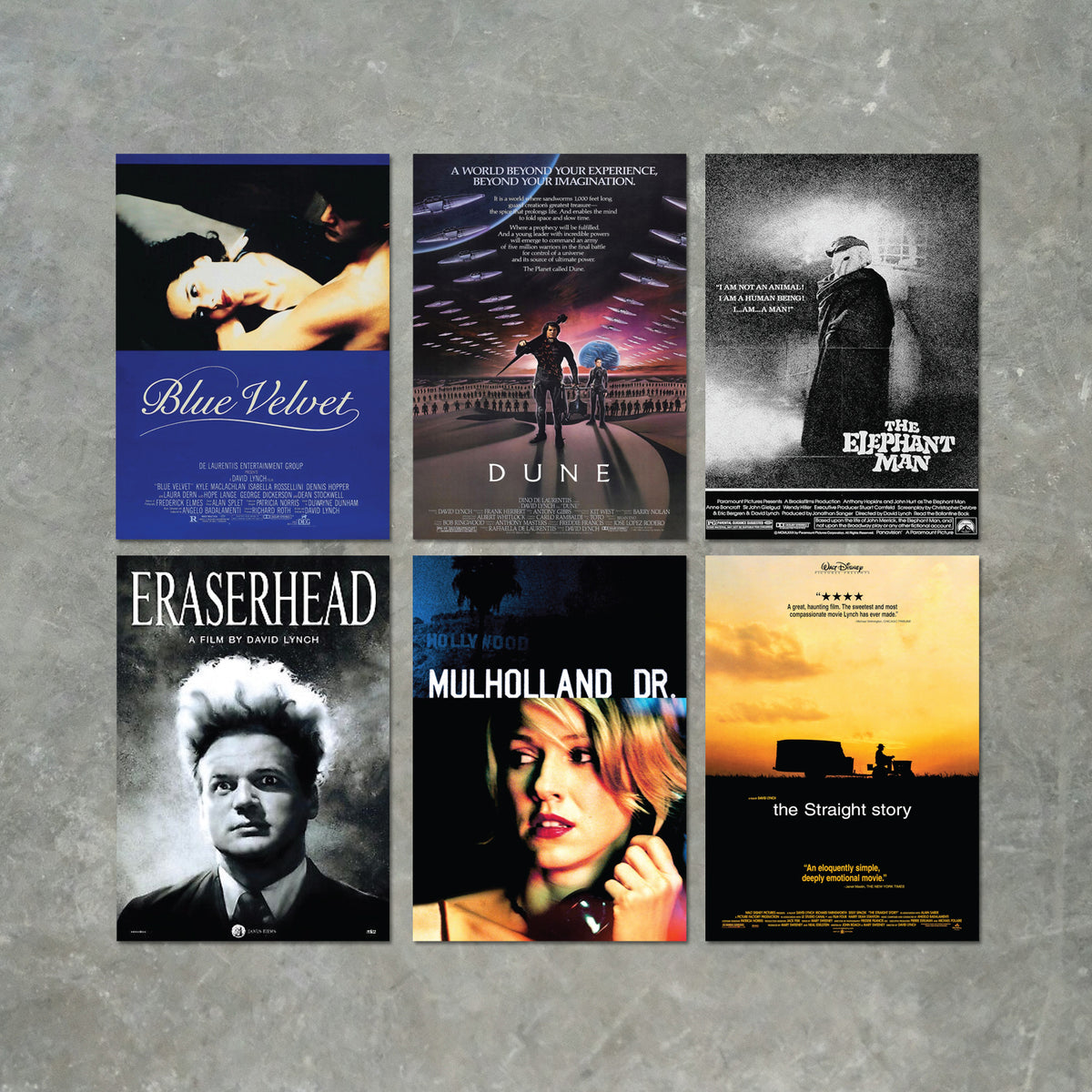 David Lynch Movies and Film Poster Print Packs - 6 POSTERS A6, A5