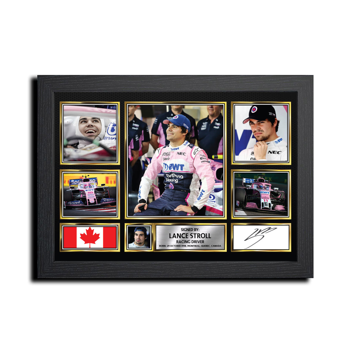Lance Stroll MC1711 Printed Signature Motorsport Print