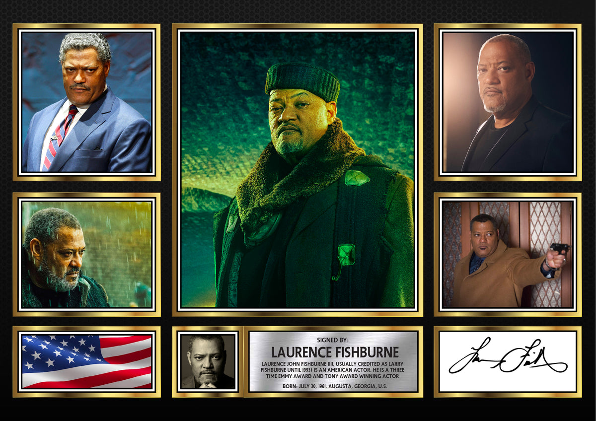 Laurence Fishburne – Printed Signature Television Star Print – Laurence Fishburne – A4 Poster