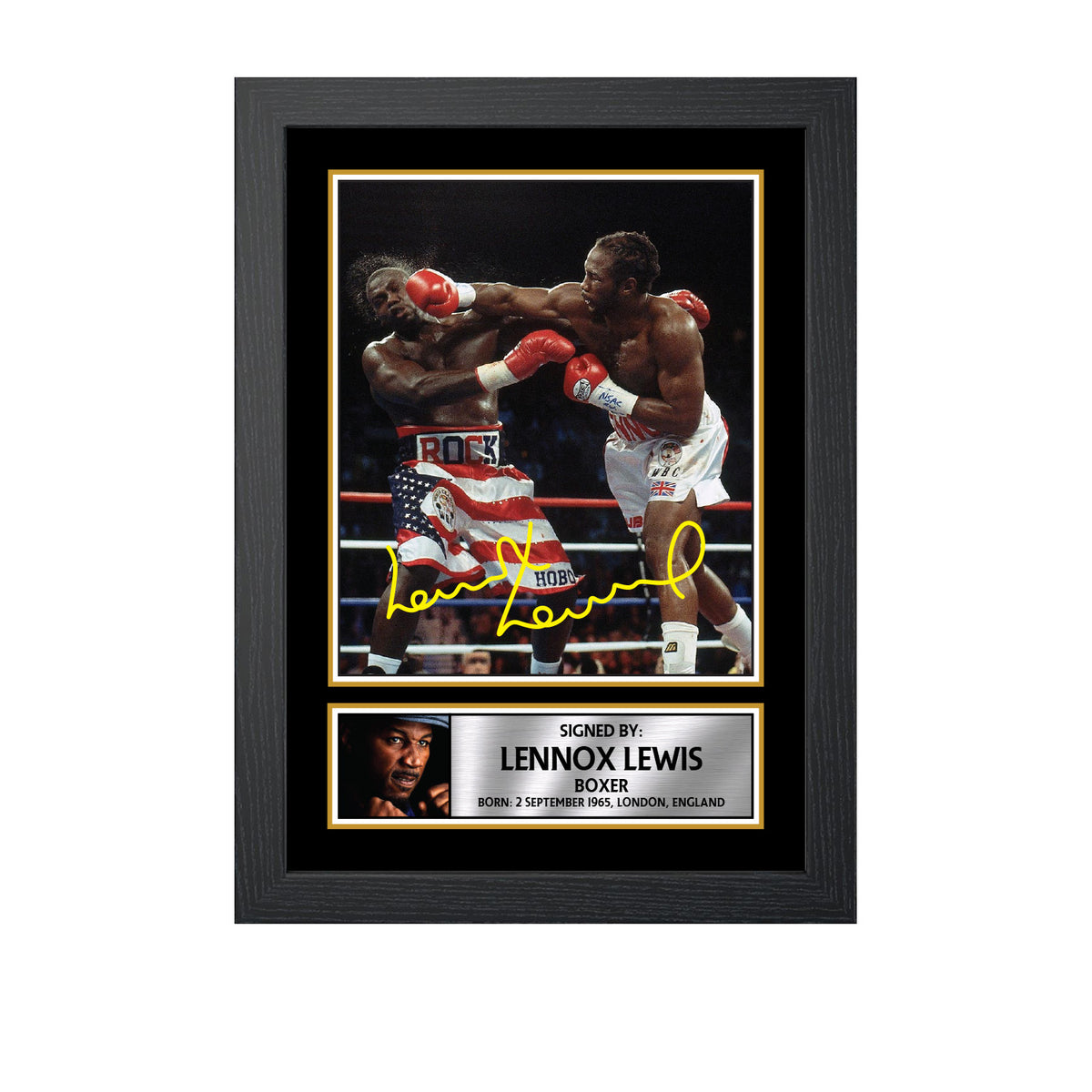 Lennox Lewis M743 Boxing Printed Signature Poster Print Gift