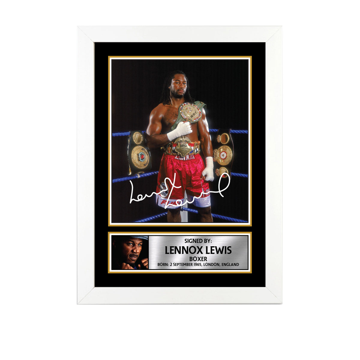 Lennox Lewis M744 Boxing Printed Signature Poster Print Gift