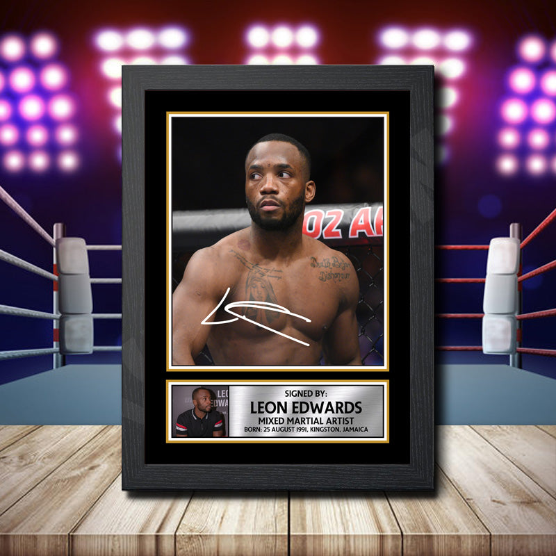 Leon Edwards 2 Printed Signature Ufc Star Poster Print Framed Wall Art Gift – Leon Edwards 2 Printed Signature Ufc Star Poster Print
