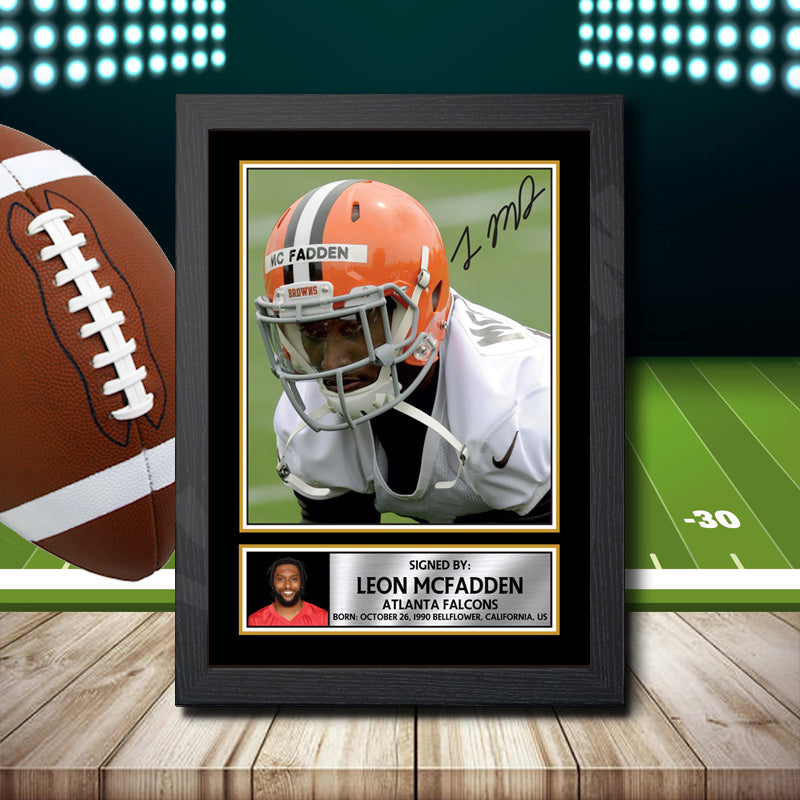 Leon Mcfadden 2 – Printed Signature NFL Star Print – Leon Mcfadden 2