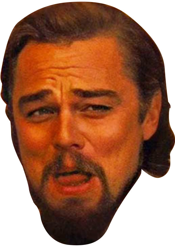 Leonardo DiCaprio Laughing Meme - Django Unchained Face Mask Fancy Dress Cardboard Costume Mask