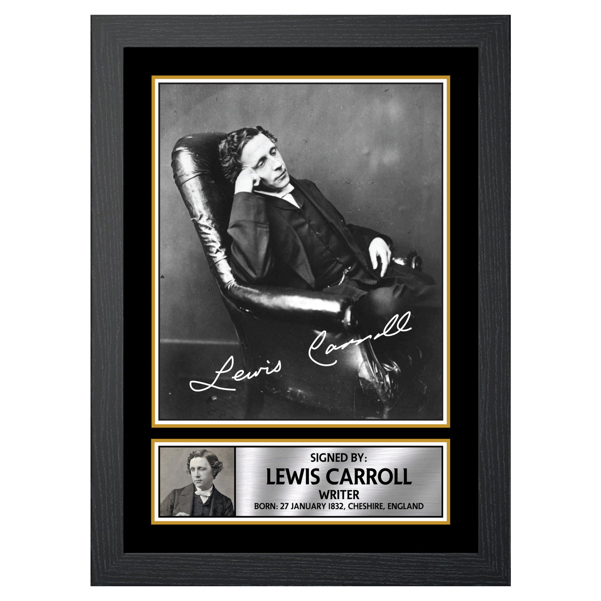 Lewis Carroll M244 Authors Printed Signature Poster Print Gift
