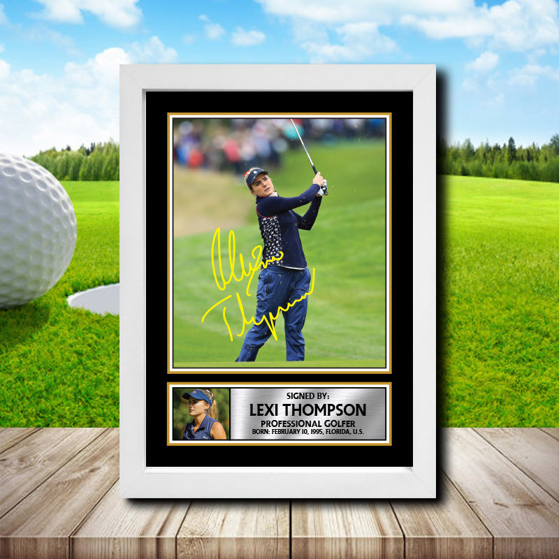 Lexi Thompson 2 Golf Printed Signature Poster Print Gift