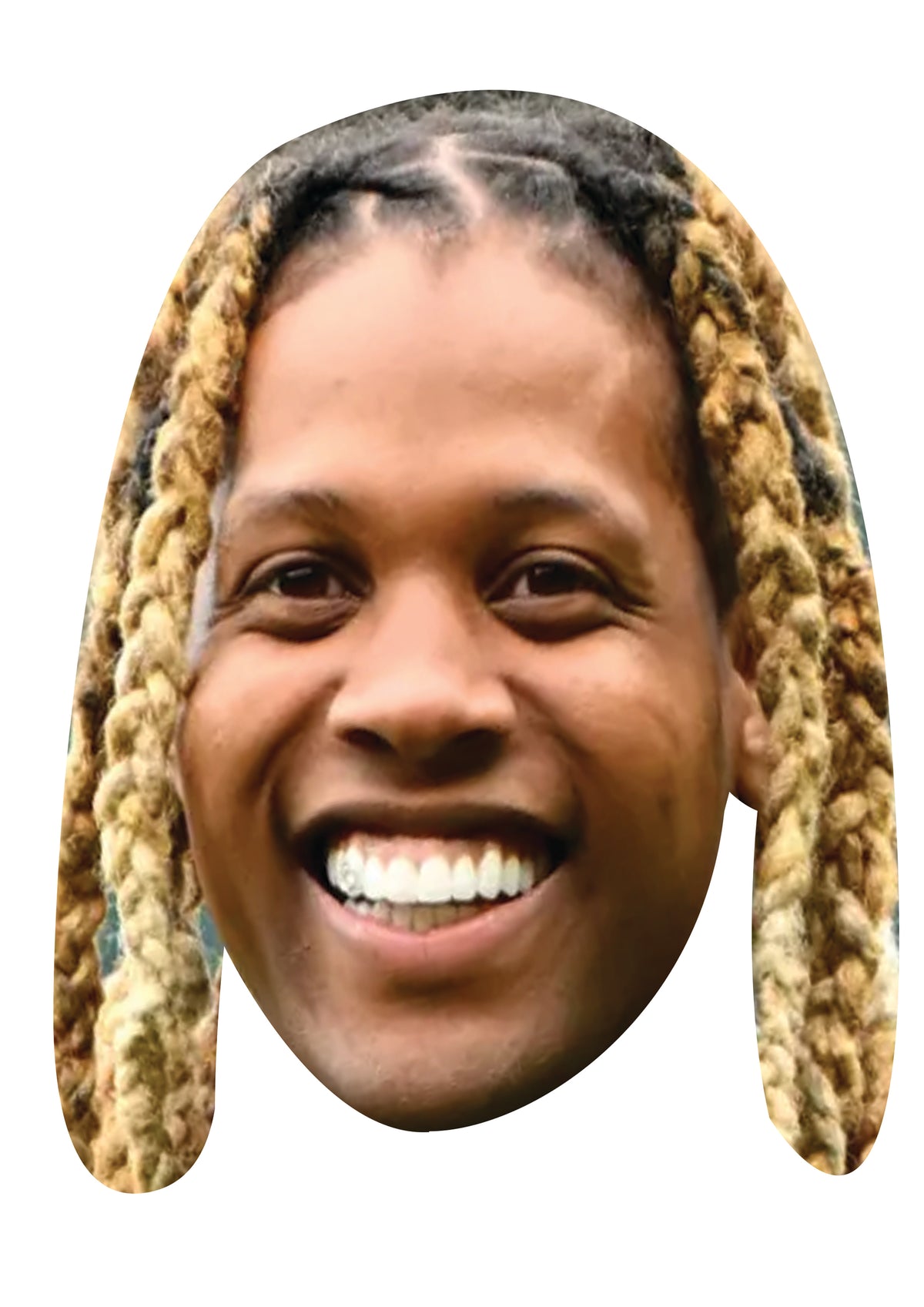 Lil' Durk Face Mask – Fancy Dress Cardboard Costume Mask – Lil' Durk Face Mask