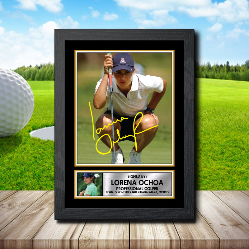 Lorena Ochoa Golf Printed Signature Poster Print Gift
