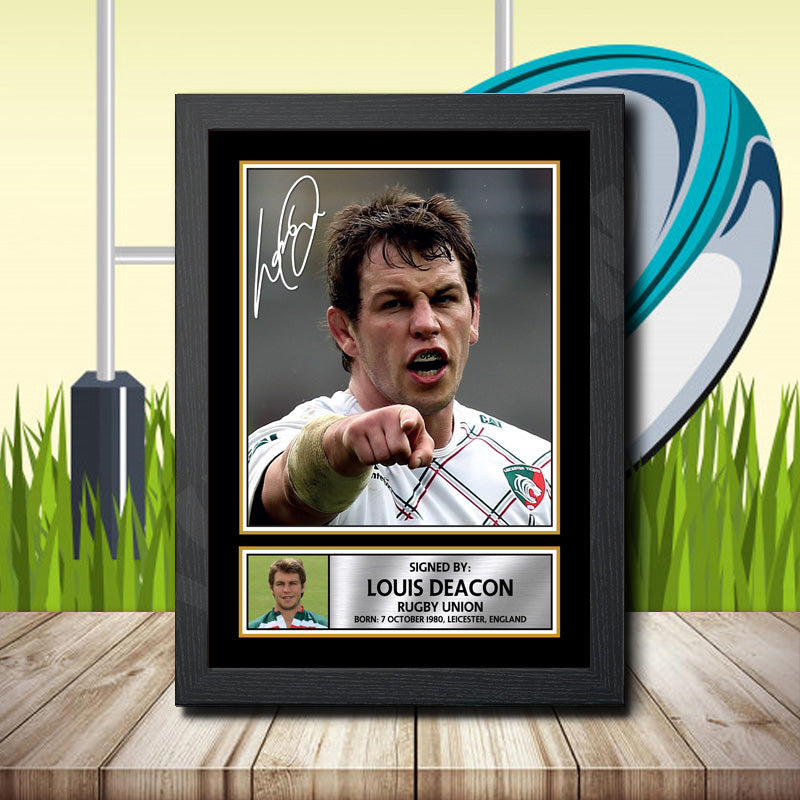 Louis Deacon 2 Printed Signature Rugby Star Poster Print Framed Wall Art Gift – Louis Deacon 2 Printed Signature Rugby Star Poster Print