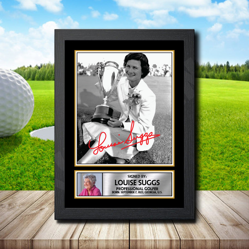 Louise Suggs Golf Printed Signature Poster Print Gift