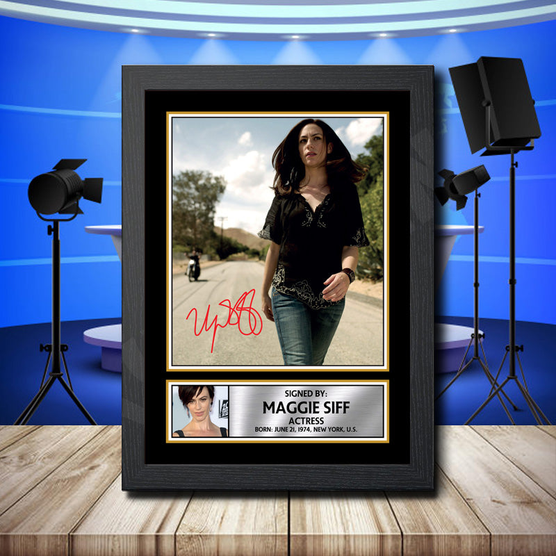 Maggie Siff 2 Printed Signature Television Star Poster Print Framed Wall Art Gift β Maggie Siff 2 Printed Signature Television Star Poster Print