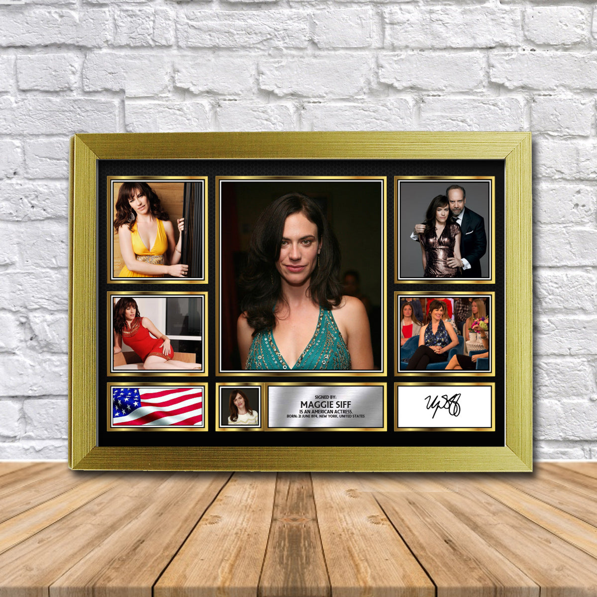 Maggie Siff Movie Gift Framed Printed Signature Star Poster Print Wall Art Gift