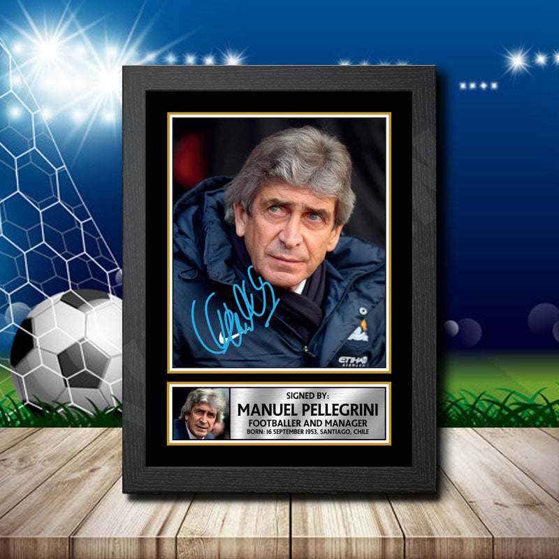 Manuel Pellegrini 1 Printed Signature Footballers Star Poster Print Framed Wall Art Gift – Manuel Pellegrini 1 Printed Signature Footballers Star Poster Print