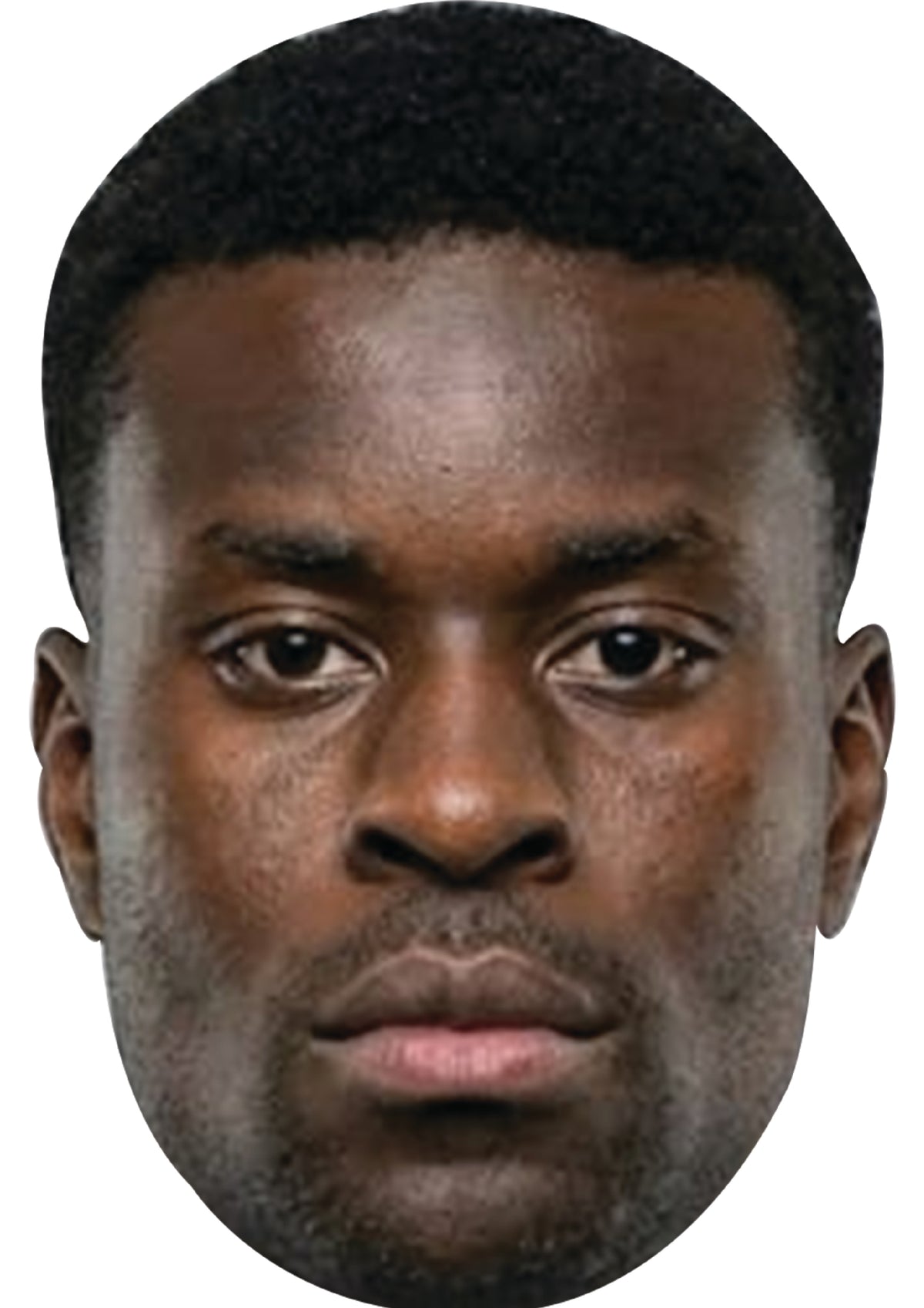 Marc Guéhi Face Mask – England Football Star Inspired Card Face Mask, Soccer Fan Party Accessory, Match Day Supporter Prop, Sports Fan Gift – Marc Guéhi Face Mask