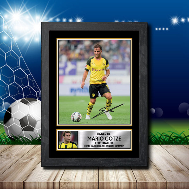 Mario Gotze 2 Printed Signature Footballers Star Poster Print Framed Wall Art Gift – Mario Gotze 2 Printed Signature Footballers Star Poster Print