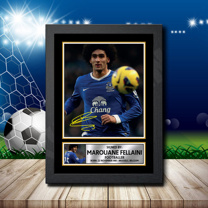 Marouane Fellaini Printed Signature Footballers Star Poster Print Framed Wall Art Gift – Marouane Fellaini Printed Signature Footballers Star Poster Print