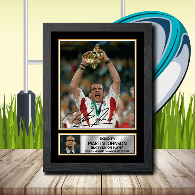 Martin Johnson 1 Printed Signature Rugby Star Poster Print Framed Wall Art Gift β Martin Johnson 1 Printed Signature Rugby Star Poster Print