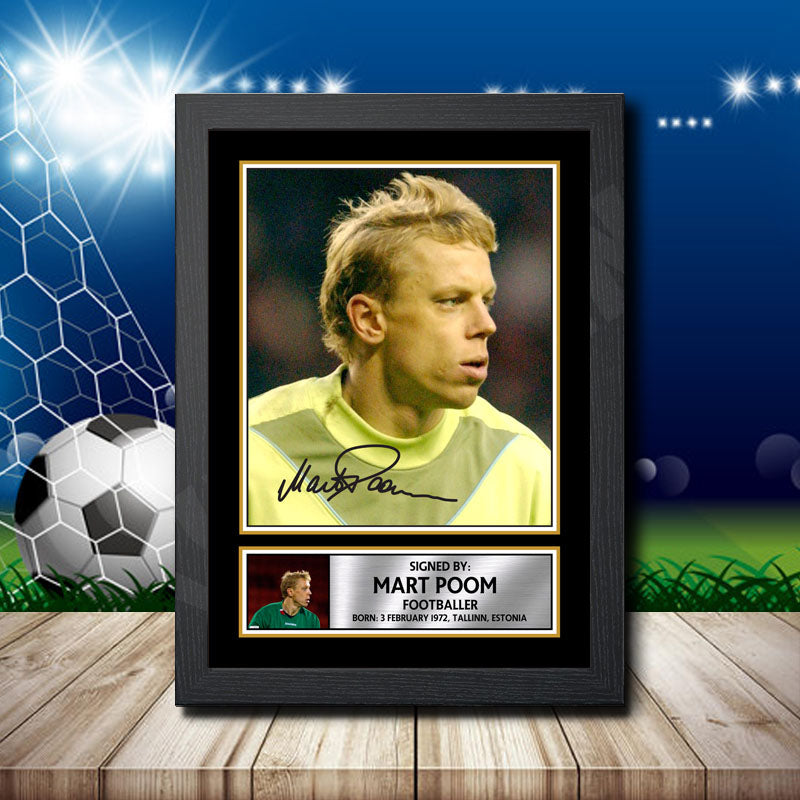 Mart Poom Printed Signature Footballers Star Poster Print Framed Wall Art Gift β Mart Poom Printed Signature Footballers Star Poster Print
