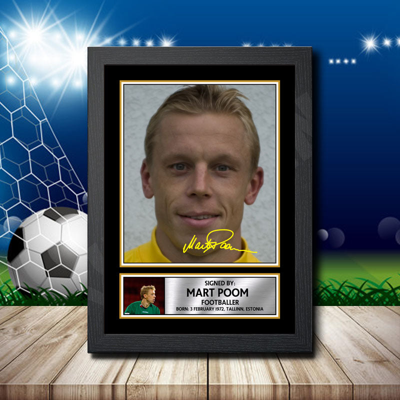 Mart Poom 2 Printed Signature Footballers Star Poster Print Framed Wall Art Gift β Mart Poom 2 Printed Signature Footballers Star Poster Print