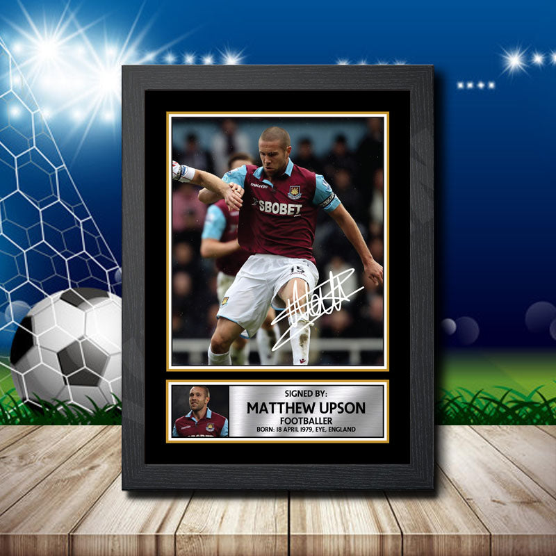 Matthew Upson 2 Printed Signature Footballers Star Poster Print Framed Wall Art Gift β Matthew Upson 2 Printed Signature Footballers Star Poster Print