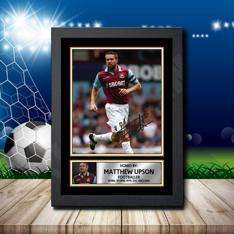 Matthew Upson 1 Printed Signature Footballers Star Poster Print Framed Wall Art Gift β Matthew Upson 1 Printed Signature Footballers Star Poster Print