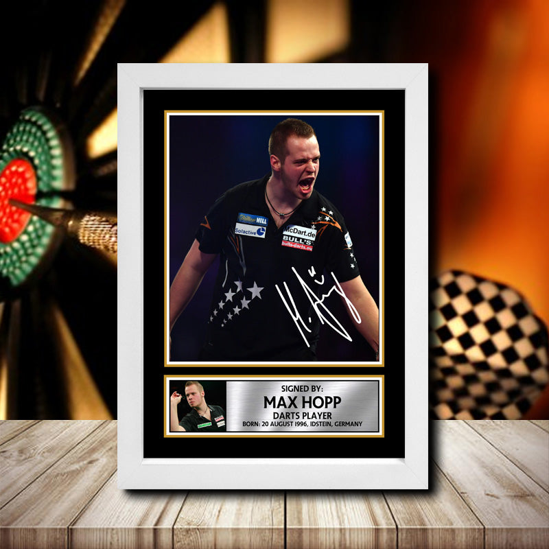 Max Hopp Printed Signature Darts Star Poster Print Framed Wall Art Gift β Max Hopp Printed Signature Darts Star Poster Print