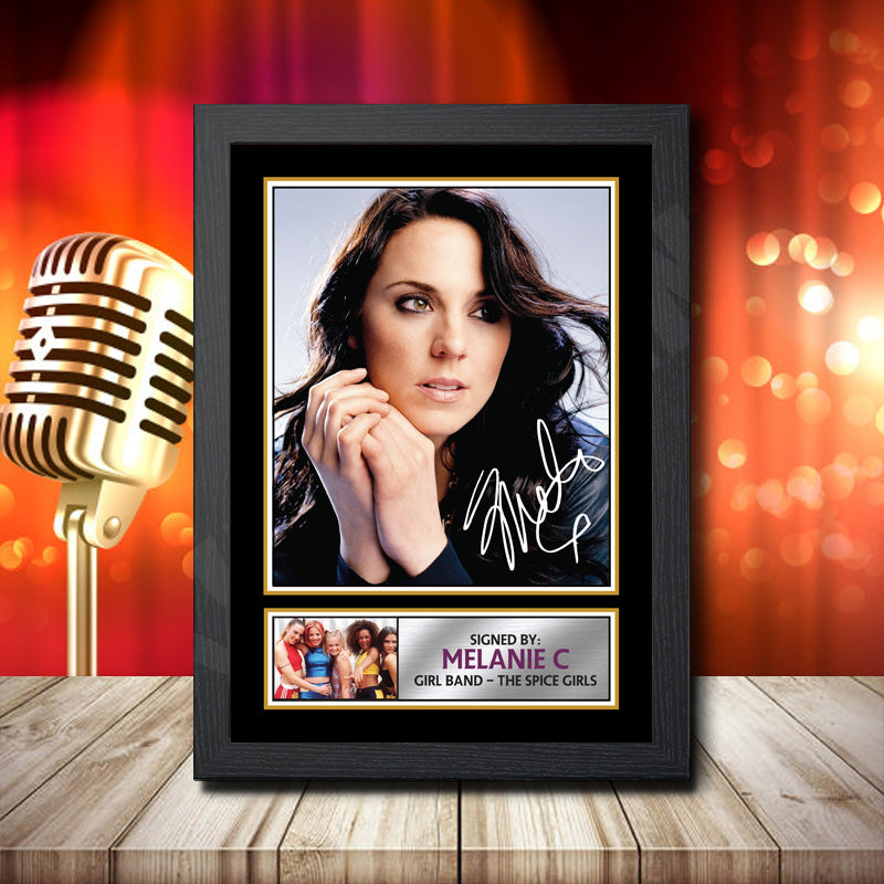 Mel C – Spice Girls Poster – Printed Signature Music Star Print – Mel C