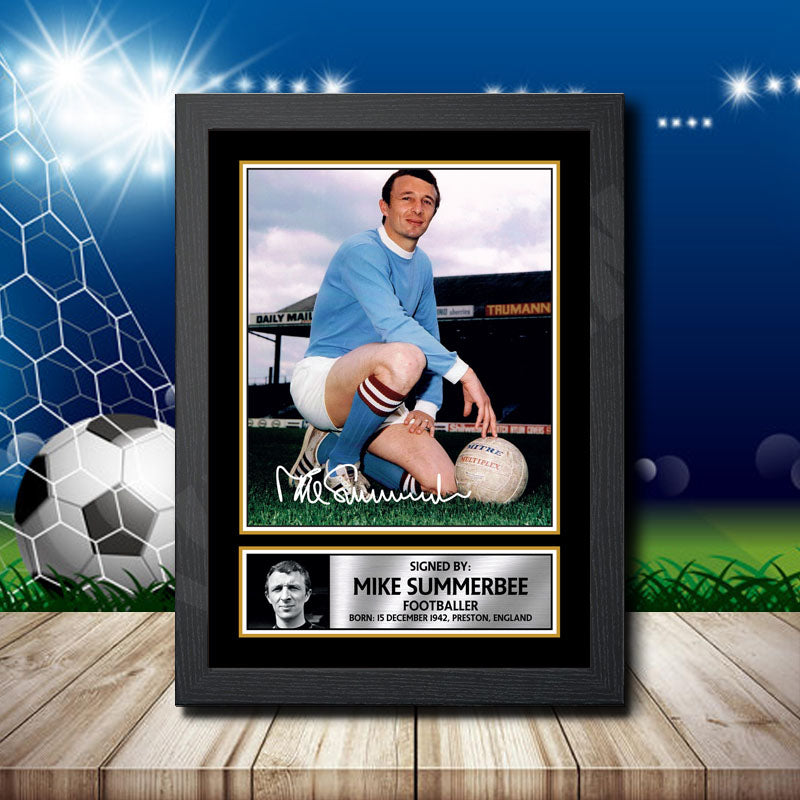 Mike Summerbee 1 Printed Signature Footballers Star Poster Print Framed Wall Art Gift β Mike Summerbee 1 Printed Signature Footballers Star Poster Print