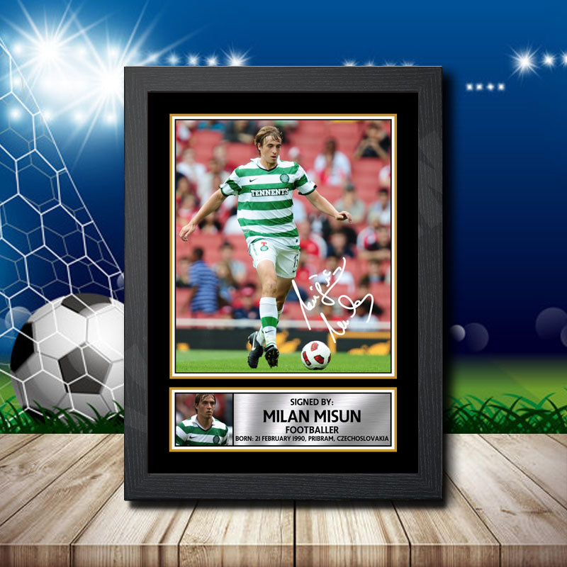 Milan Misun 2 Printed Signature Footballers Star Poster Print Framed Wall Art Gift – Milan Misun 2 Printed Signature Footballers Star Poster Print