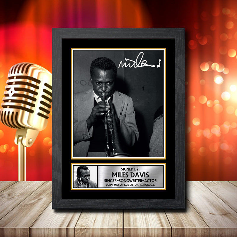 Miles Davis 2 – Printed Signature Music Star Print – Miles Davis 2