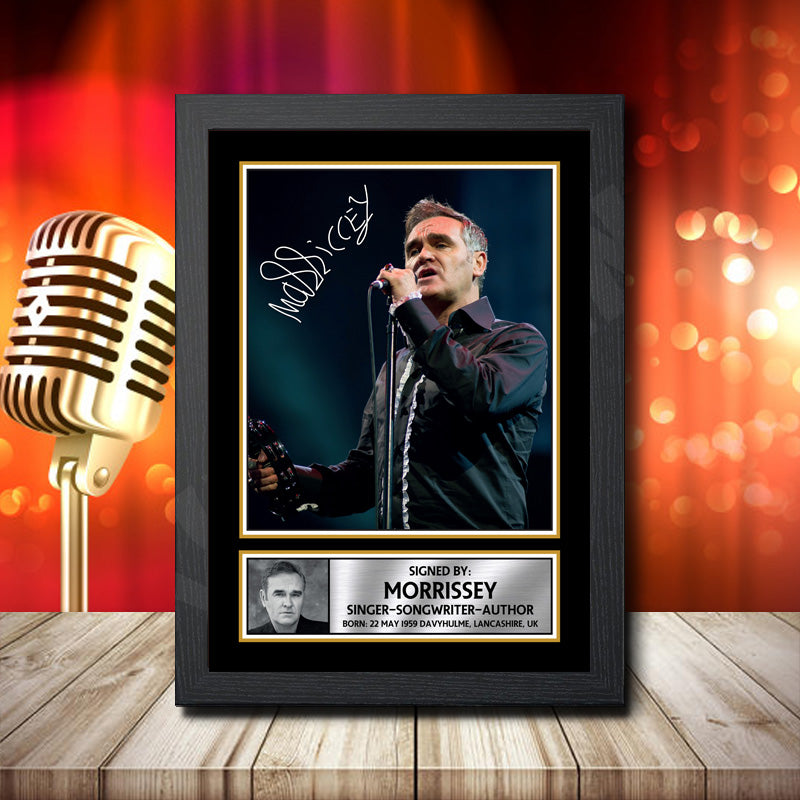 Morrissey 2 – Printed Signature Music Star Print – Morrissey 2