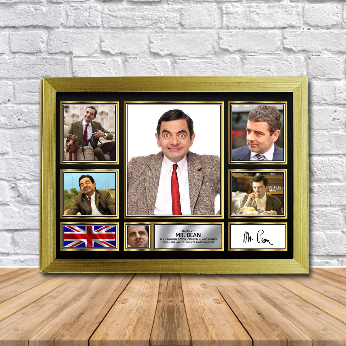 Mr Bean Movie Gift Framed Printed Signature Star Poster Print Wall Art Gift