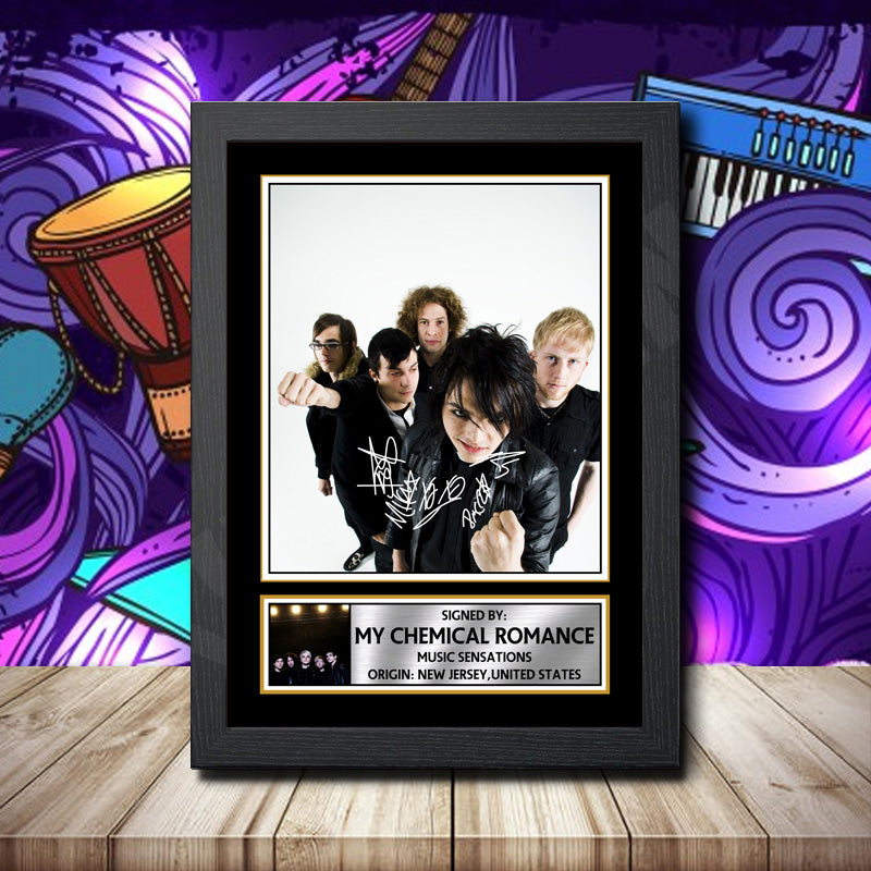 My Chemical Romance 1 Printed Signature Rock-Bands Star Poster Print Framed Wall Art Gift – My Chemical Romance 1 Printed Signature Rock-Bands Star Poster Print