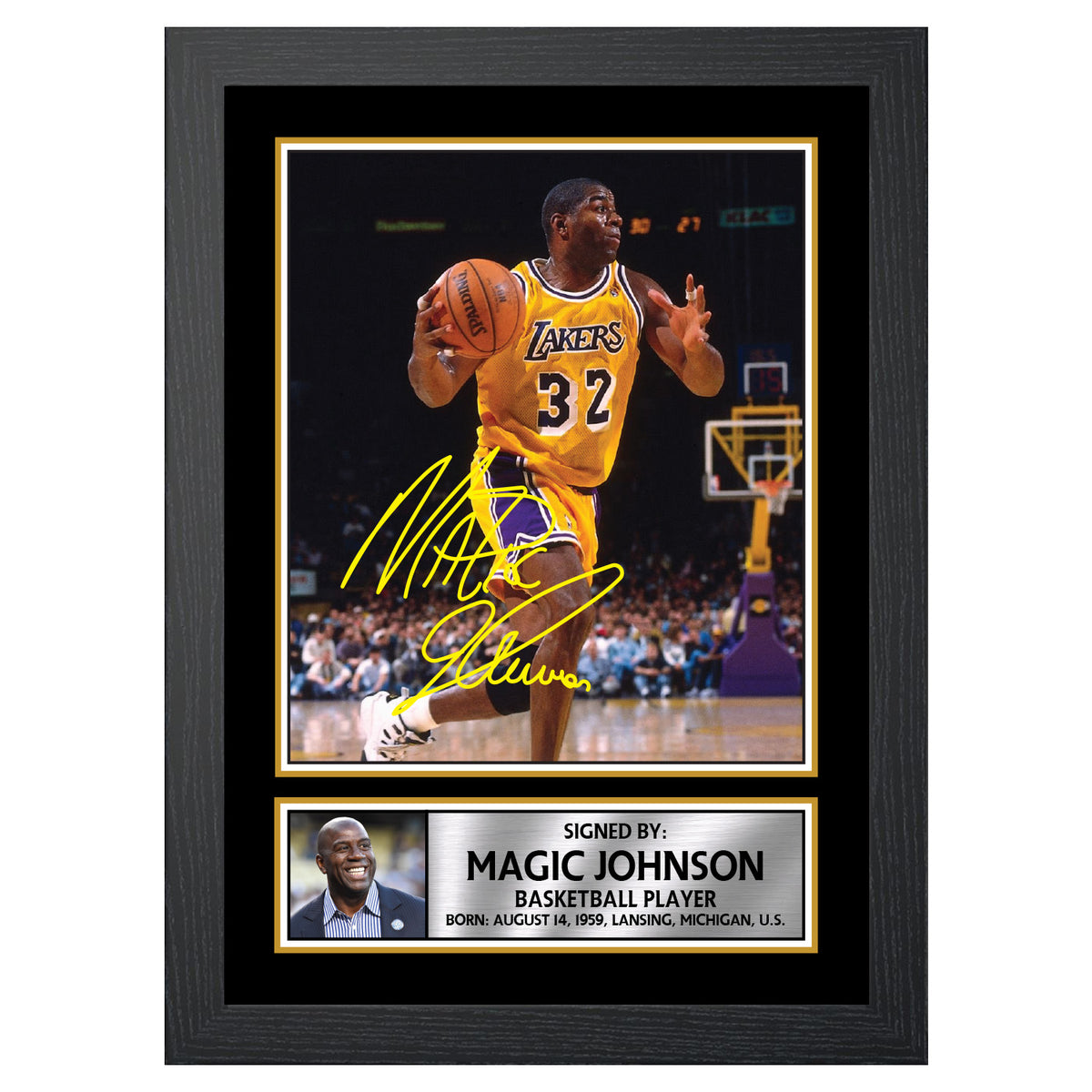 Magic Johnson M016 Basketball Player Printed Signature Poster Print Gift