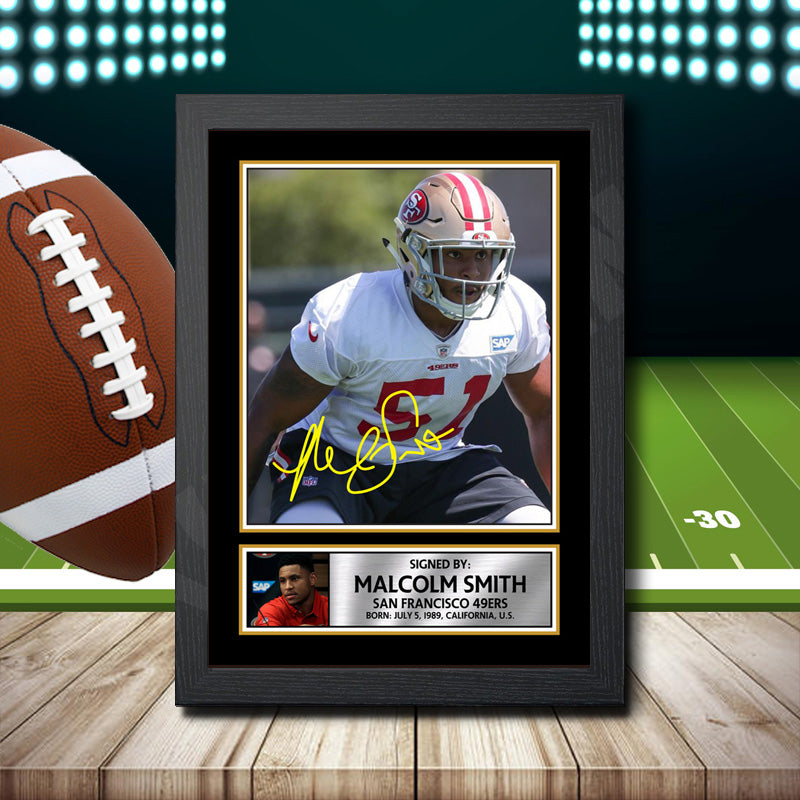 Malcolm Smith – Printed Signature NFL Star Print – Malcolm Smith